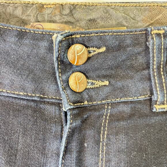 PAIGE Hidden Hills Bootcut Jeans Dark Wash Size 29 Premium Denim MidRise Flare - Picture 8 of 10